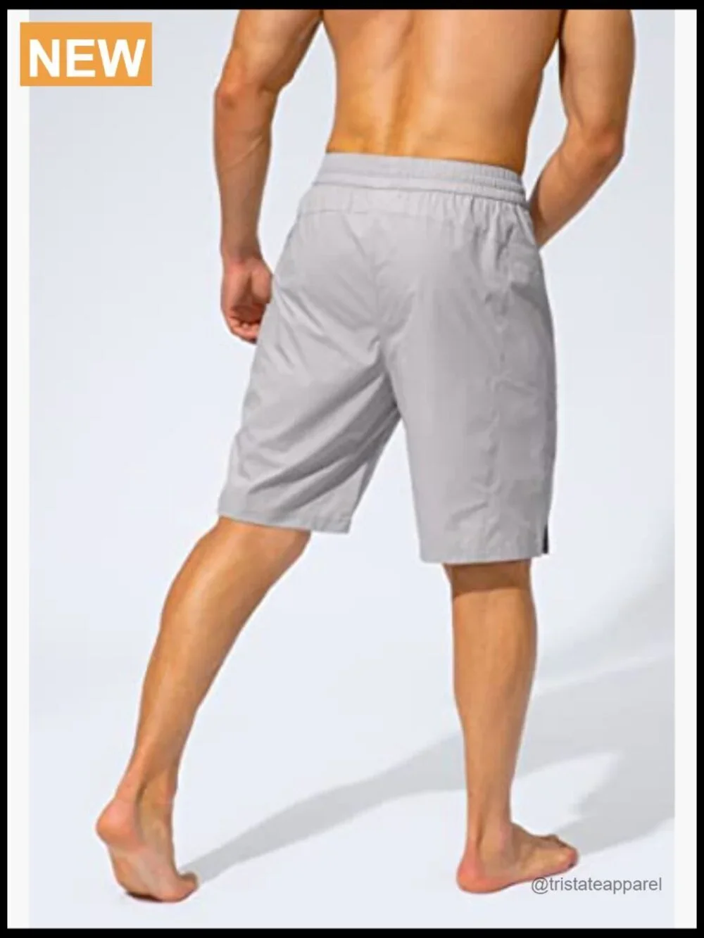 Men's Quick Dry Board Shorts with Zipper Pockets, No Mesh Liner